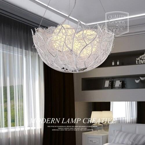 Bedroom Pendant Lights personality hanging lamp bar living room birds nest modern minimalist restaurant master zcl FG497