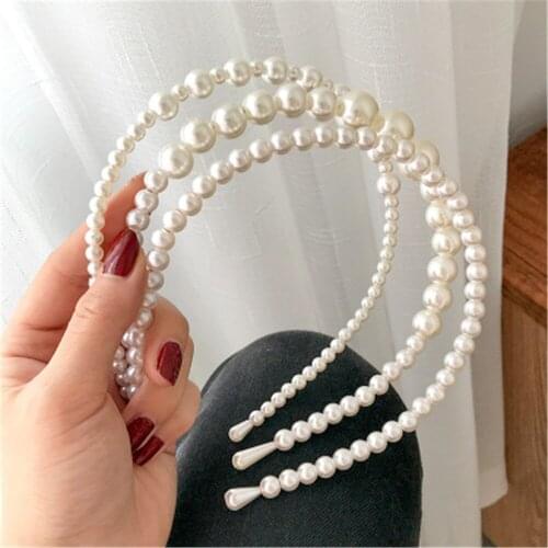 Pearl Headbands for Women Hairbands Girls Vintage Retro Koran Hair Accessories Head wear Hair bow Wholesale