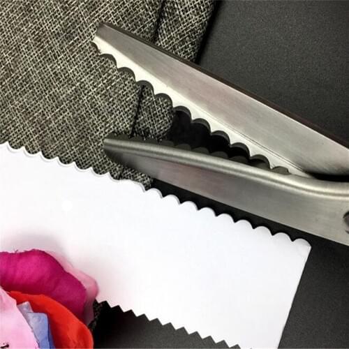 Stainless Steel Comfort Grip Handled Professional Dressmaking Sewing Scissors Zig Zag Fabric Craft Scissors Decorative Edge Tool