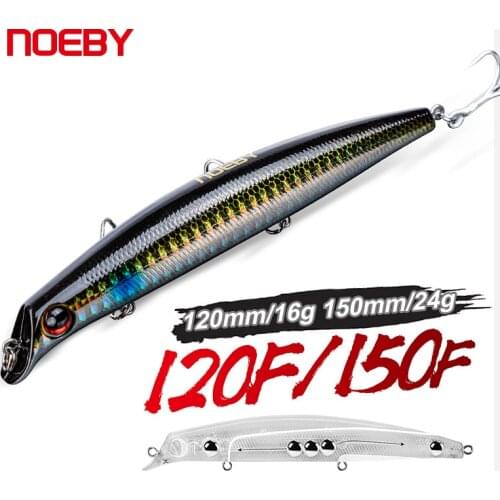 Noeby Sasuke Minnow Fishing Lure Floating Jerkbait 12cm16g 15cm24g Long Cast Wobbler Artificial Hard Bait for Sea Fishing Lure