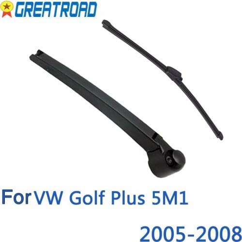 Wiper 13" Rear Wiper Blade & Arm Set Kit For VW Golf Plus 5M1 2005-2008 Windshield Windscreen Rear Window 2007 2006