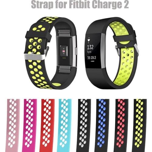 LAOKE Replacement Bracelet for Fitbit charge 2 Smart Wristband Double Color Silicone Sports Strap Watch Band For Fitbit Charge 2