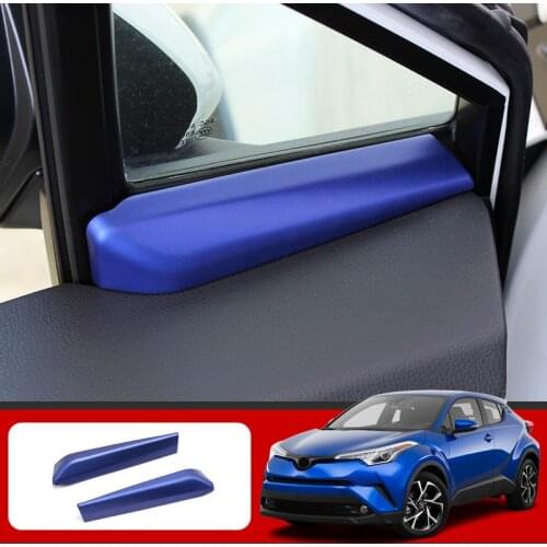Car Styling 2PCS ABS Plastic Interior Front A Pillar Decoration Cover Trim for Toyota C-HR CHR 2016 2017 2018 2019 2020