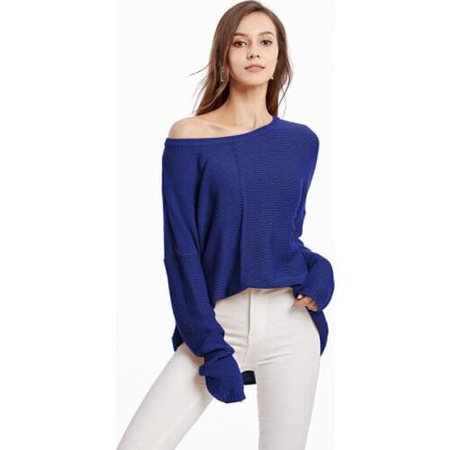 AECU Sweaters Women Vintage Solid Color Stripe Loose Knitting Pullover Female Casual O-neck Jumpers Sweaters For Women Winter