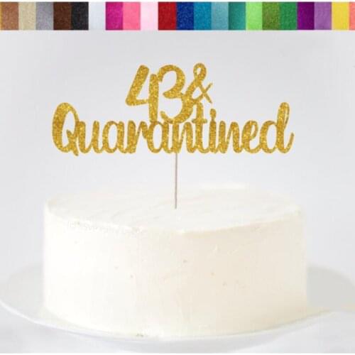 ANY AGE Custom Number Quarantined Birthday Cake Topper,Customised Birthday Toppers,Social Distance Birthday, Party Decor