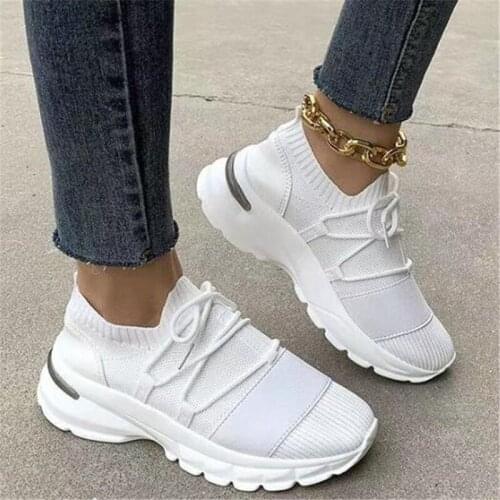 Sports large size womens shoes new style cushion fashion women casual shoes platform comfortable and light womens loafers