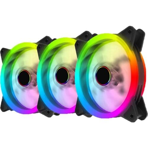 Cooling CPU Cooler Fan Dual Aperture 6/4 Pin For PC Computer Case DC 12V Quiet Ventilador Silent Radiator Heatsink Replacement