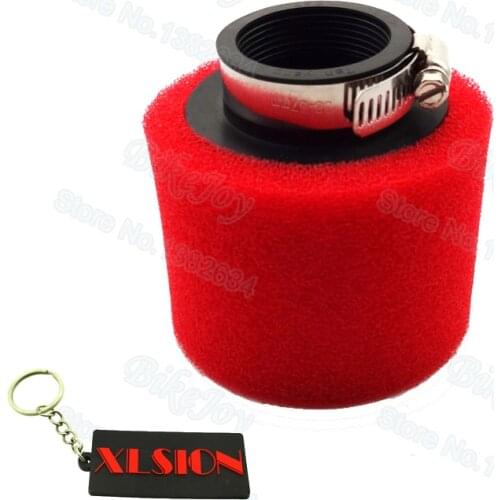 42mm Sponge Foam Air Filter Cleaner Straight Neck Red & Black for ATV Quad Pit Dirt Bike Buggy Go Kart Motorbike Motorcycle