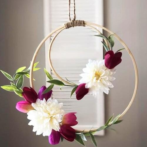 Embroidery Hoop Wooden Round Bamboo Cross Stitch for Art Craft 40cm