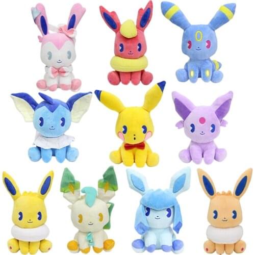 10Styles Pokemon Plush Toys Pikachu Umbreon Glaceon Flareon Eevee Leafeon Vaporeon Espeon Jolteon Sylveon Dolls Kids Gifts 10cm