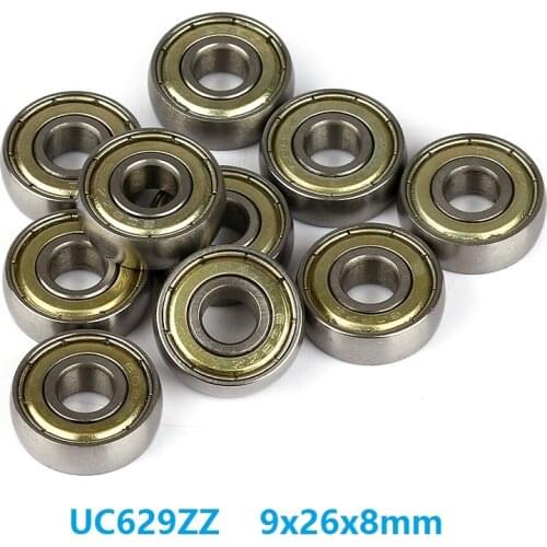 100pcs/lot ABEC-5 UC629ZZ 9x26x8mm Car sliding door pulley spherical bearings arc track pulley bearing 9*26*8mm