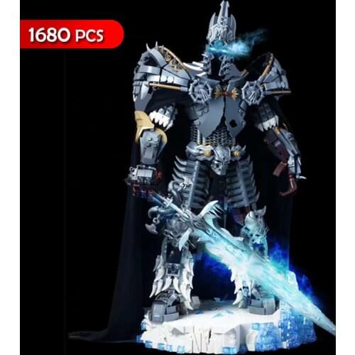 1680Pcs Lich King Arthas Model Sets Assemble World of Warcraft Building Block Bricks Toys Educational Childrens Birthday Gifts