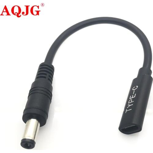 Laptop Power Adapter USB Type C Male to Universal 5.5*2.5 Male Jack Converter for Lenovo for Asus Notebook Charger Cable