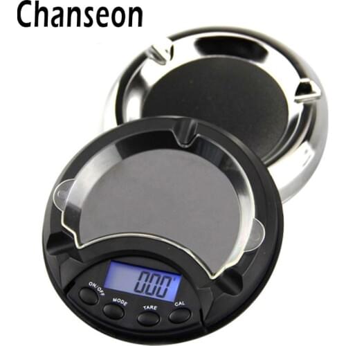 Chanseon 500g x 0.1g Digital Scales for Food Die Cooking Weight for Kitchen Scale 0.1 Ashtray Pocket Balance Electronic Scales