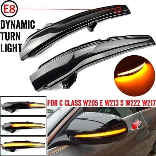 For Mercedes Benz C Class W205 GLC X253 E W213 S W222 Dynamic Turn Signal Side Wing LED Rearview Mirror Indicator Blinker Light