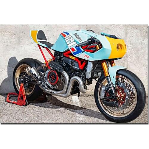 Ducati Monster 821 Pantah Motorcycle Poster Canvas Prints Paintings for Home Decor Wall Art Picture