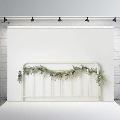 Photography Backdrop Happy Farmhouse Headboard Christmas Background Holiday Christmas Decoration for Home Floral Family Party
