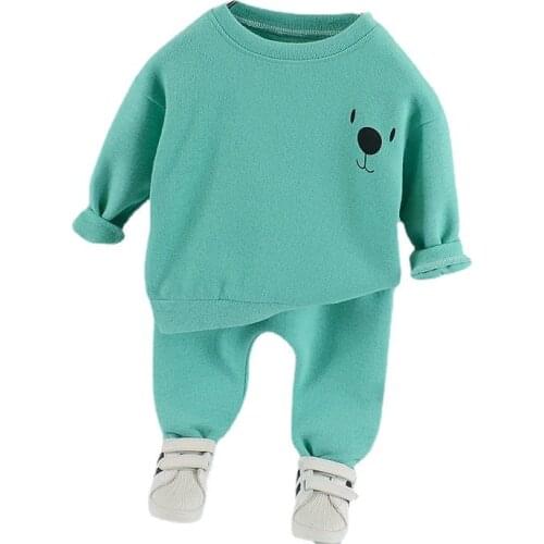 New Spring Autumn Baby Girls Clothes Fashion Children Boy T-Shirt Pants 2Pcs/Sets Toddler Casual Costume Kids Cartoon Sportswear