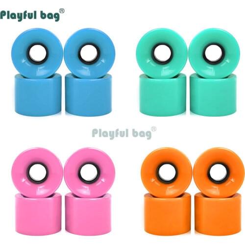 Playful Bag 4pcs/set 60*45 PU Skateboard Wheels 78A flash wheels Colorful High elastic soft wheel Skateboard Accessory AMA49