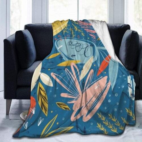 Scribble Textures Flannel Fleece Blanket Ultra Soft Cozy Warm Throw Lightweight Blanket Microfleece Blanket for Home（4 Sizes