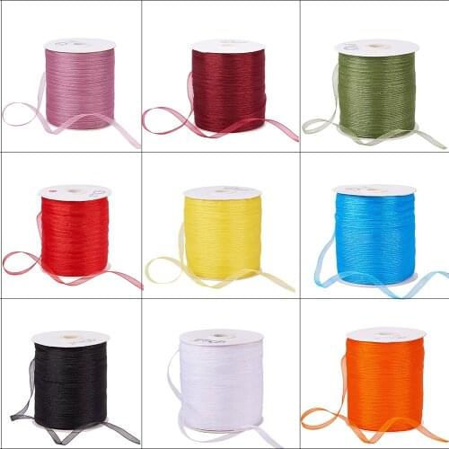 500 yards(457.2m)/Roll 1/4"(6mm) Organza Ribbon for Birthday Valentine Festival Ribbons House Wrapping Decor Stringing Materials