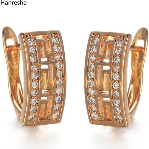 Hanreshe Copper Stud Earrings Natural Zircon Exquisite Earrings Hip hop Jewellery Party Small Charm Crystal Earrings Women Gift