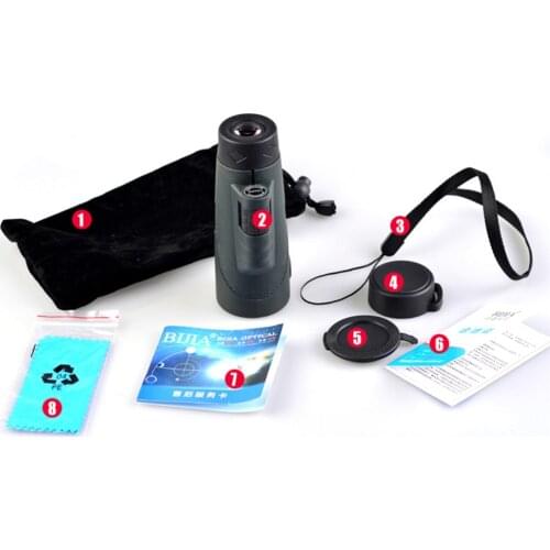 BIJIA 10X42 Monocular HD Wide-angle Low-light Night Vision Pockets Spectacles Non-Infrared 1000 Telescope