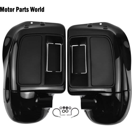 Motorcycle Black Vented Fairing Lower Kit Leg Warmer Glove Box For Harley Touring Road King Electra Glide Street Glide 2014-2020
