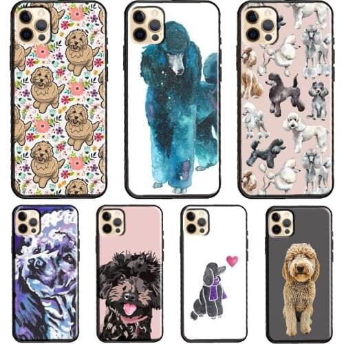 Cartoon Poodle Dog Soft Cover For iPhone 11 12 Pro Max XS XR X 12 mini SE 2020 5S 6S 7 8 Plus Phone Case