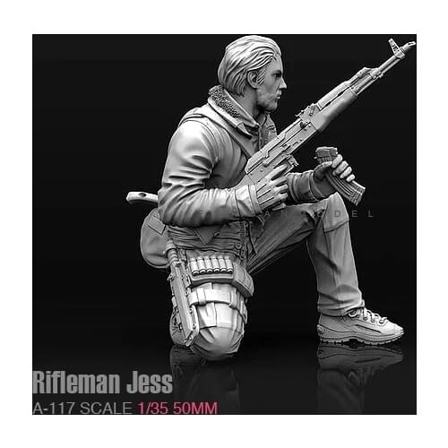 1/35 resin figures Kits Rifeman Jess captain revision resin Soldier self-assembled (50mm) A-117