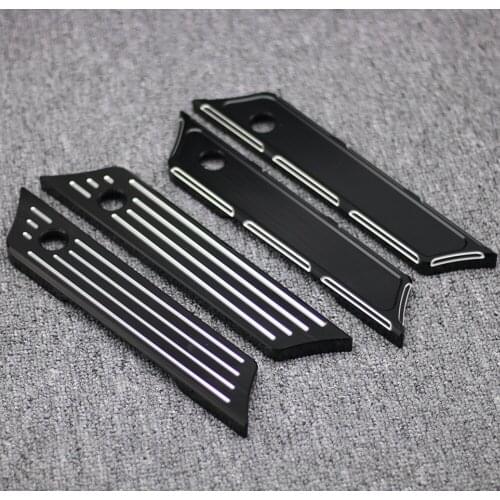 New Black CNC Edge Cut Hard Saddlebag Latch Cover For Harley Davidson Electra 2014-2017 Touring Road Glide Ultra Street