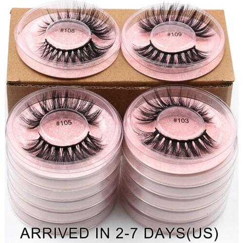 Wholesale lashes bulk 4/50/100 pairs natural long false eyelashes set fluffy wispy 3d mink lashes soft volume faux cils