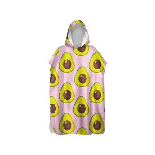 Portable Reversible Fleece Wetsuit Changing Robe Fashion Printed Quick Drying Cloak Bath Towel Sport Warm Beach Poncho Towel