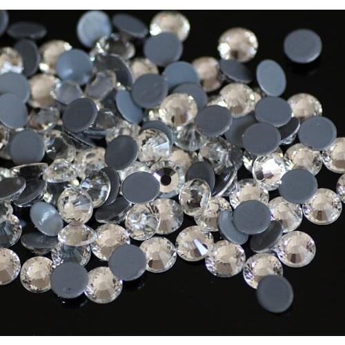 SS6-SS40 TOP AAAAA quality Crystal White Hot fix rhinestones Iron on Clothing Bright Glass Strass Rhinestone For Clothing