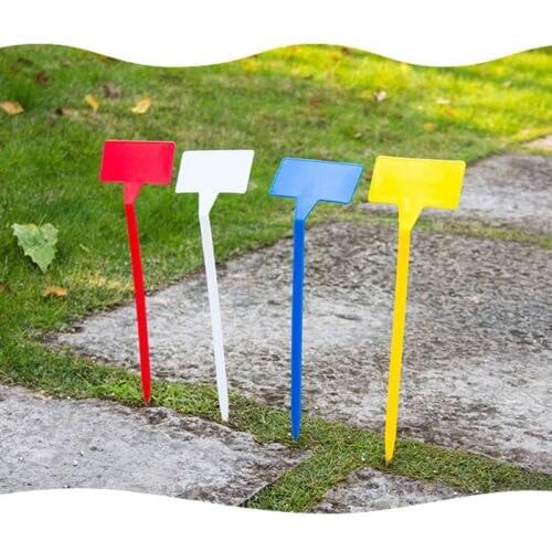 T-Type Upturned Marker Plant Labels Tags Plastic Seedl Nursery Garden Stick 10pcs Gardening Sedling Label Plant Markers Tag New