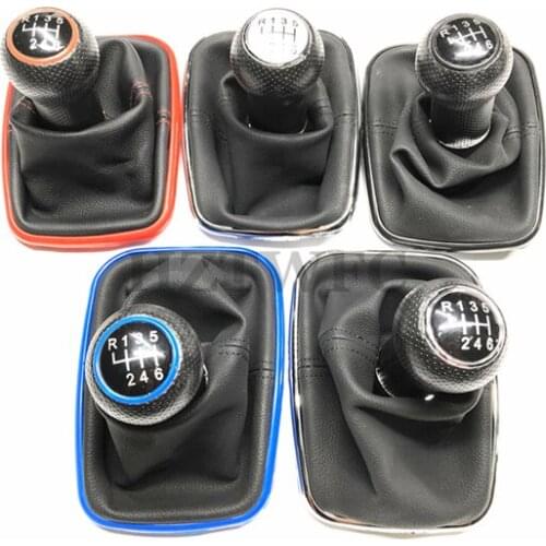 High Quality 6 Speed Car Gear Shift Knob Lever Shifter Gaitor Boot For VW 1999-2004 Golf 4 IV MK4 GTI R32 For Bora Jetta MT