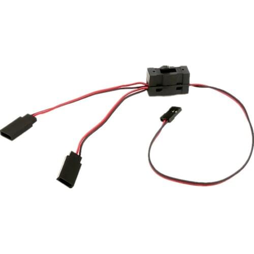 Y Line With Switch One For Two / Three / Four Oil Car Tram Channel Extension Lines Light Line For TRX4 Crawler RC JR to JST S91