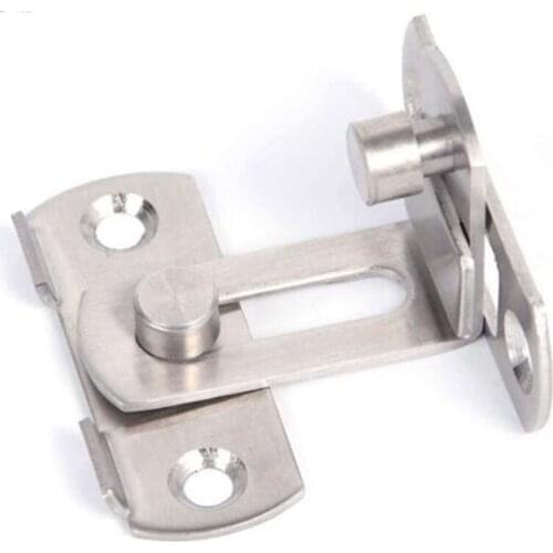 90 Degree Hasp Latches Stainless Steel Sliding Door Chain Locks Security Tools Hardware For Window Cabinet Hotel 3/4 Inch