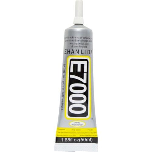 Zhanlida E7000 Clear Contact Adhesive Fabric DIY Diamond Jewelry Glue -50ML