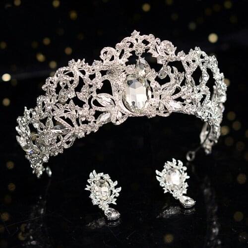 Baroque Crown Headdress Atmosphere Bride Wedding Birthday Wedding Dress Crown Adult Hair Accessories Female