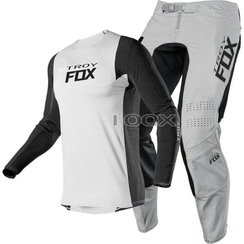 2020 Motorbike Racing Flex Air Honr MX ATV Dirt Bike Racing Jersey Pant Combo Motorcycle Gear Set Street Moto Gray Kit