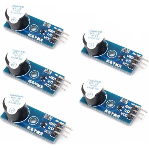5pcs DC 3.3-5V Passive Low Level Trigger Buzzer Alarm Sound Module for Arduino