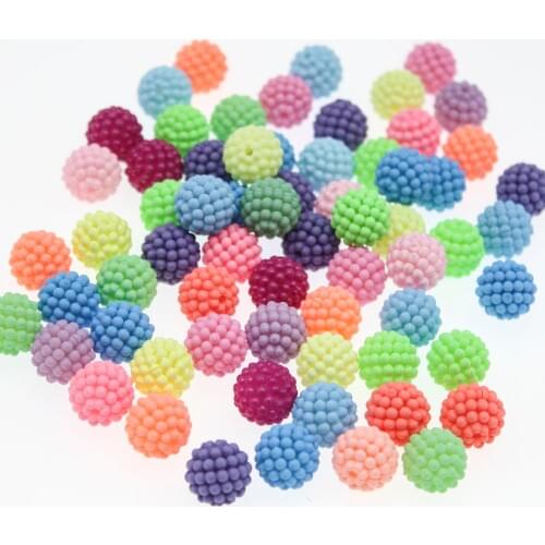 50Pcs 12mm/14mm Rubber Color Beads Round Beads Fit Europe Beads Jewelry making