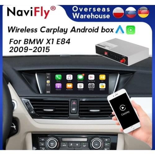 Android Auto Wireless Apple CarPlay Decoder Box For BMW X1 E84 2009-2015 CCC CIC System Support Siri Mirror Link
