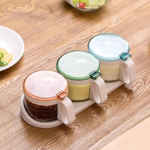 OTHERHOUSE Spice Jar Seasoning Box Salt and Pepper Storage Box Container Kitchen Cruet Spice Container BBQ Condiment Bottle