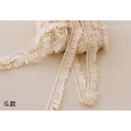 Free Shipping 3 Yards Beautiful Embroidery Cotton Tassel Lace Trims Lace Ribbon Wedding Ceremoney Decor 3cm