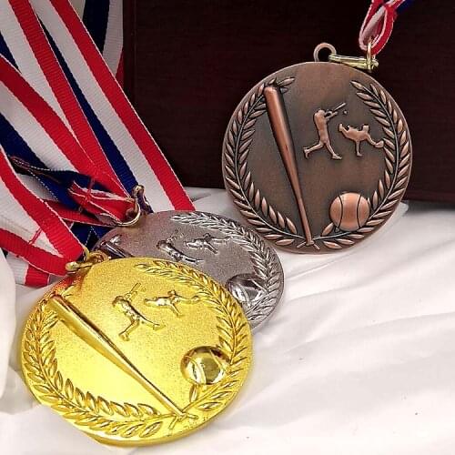 Baseball Medals Gold Color and Silver Color and Branze Color With Ribbon