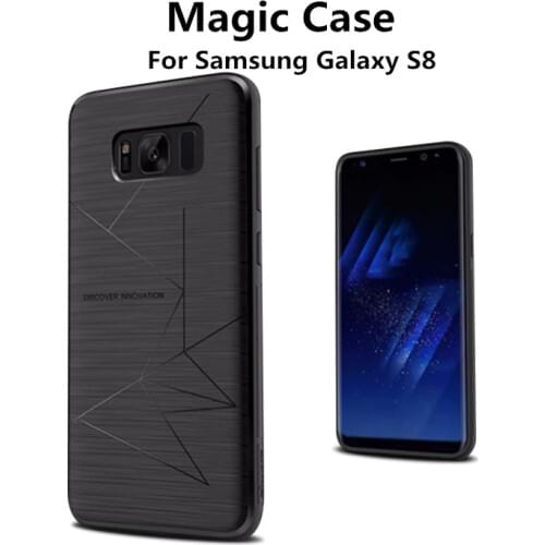 Nillkin Wireless Charging Case Cover for Samsung Galaxy S8/S8 Plus Silicone back Case Magnetic Car GPS Stand Mobile Phone Bumper