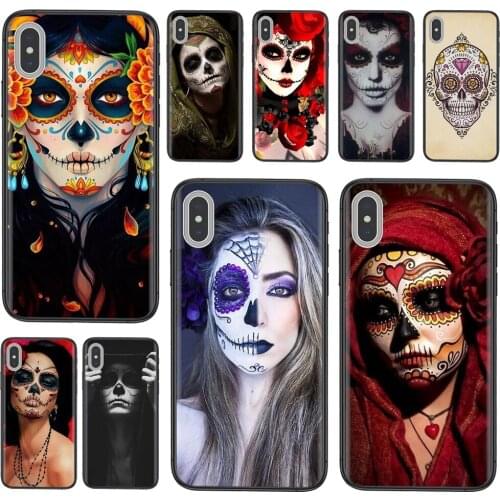 Dia De Los Muertos Sugar Floral Skull Enfant For Galaxy Note 20 10 9 8 Ultra Samsung M51 M31 A7 A8 J6 J8 2018 A10S A11 Soft