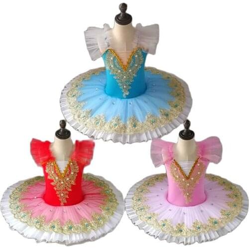 New white ballet skirt childrens little swan costume girls fluffy tutu skirt dance costumes